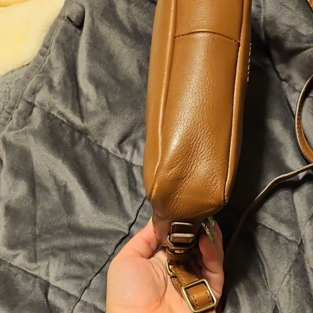 Fossil Women's Tan Leather Crossbody Bag - Picture 4 of 10